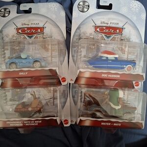 Cars Die-Cast Toy Set - Blue, Red, Brown